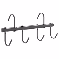 vidaXL Bridle Hanger with 6 Swivel Hooks Saddle Rack Saddle Stand Black Steel