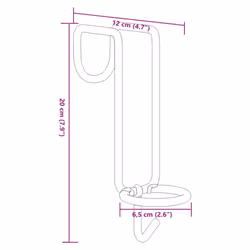 vidaXL Bucket Hook Portable Wall Horse Bucket Hanger Silver Galvanised Steel