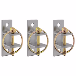 vidaXL Bucket Hooks 3 pcs Wall Mounted Bucket Hanger Silver and Brown Steel