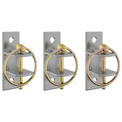 vidaXL Bucket Hooks 3 pcs Wall Mounted Bucket Hanger Silver and Brown Steel