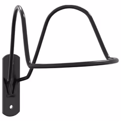 vidaXL Helmet Rack for Equestrian Wall Mounted Helmet Holder Hook Black Steel