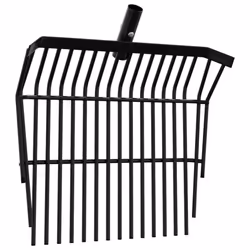 vidaXL Pitchfork Head with 14 Tines Pitch Fork Replacement Head Black Steel