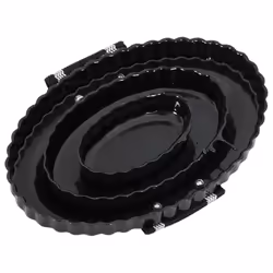 vidaXL Curry Combs Fur Remover Brush Livestock Itching Brush 3 pcs Black Steel - Additional view 4