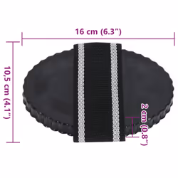 vidaXL Curry Combs Fur Remover Brush Livestock Itching Brush 3 pcs Black Steel - Additional view 6