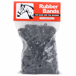vidaXL Braiding Bands for Horse Rubber Plaiting Band 500 pcs Black Silicone - Additional view 2