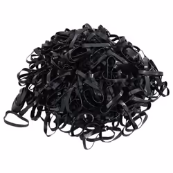 vidaXL Braiding Bands for Horse Rubber Plaiting Band 500 pcs Black Silicone - Additional view 5