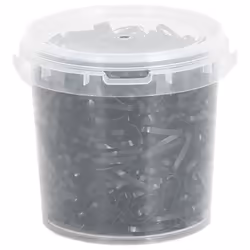 vidaXL Braiding Bands for Horse Rubber Plaiting Band 1500 pcs Black Silicone