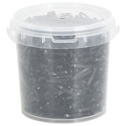 vidaXL Braiding Bands for Horse Rubber Plaiting Band 1500 pcs Black Silicone
