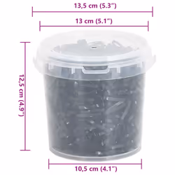 vidaXL Braiding Bands for Horse Rubber Plaiting Band 1500 pcs Black Silicone