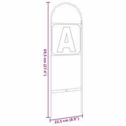 vidaXL Dressage Markers Arena Marker Letters Signs Equestrian 8 pcs Steel