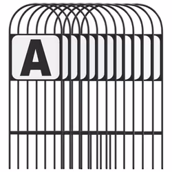 vidaXL Dressage Markers Arena Marker Letters Signs Equestrian 12 pcs Steel