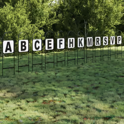 vidaXL Dressage Markers Arena Marker Letters Signs Equestrian 12 pcs Steel