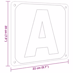 vidaXL Dressage Arena Letters Arena Markers Signs Equestrian 12 pcs Steel