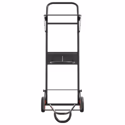 vidaXL Saddle Trolley Foldable Tack Cart Storage Hand Truck Dolly Black Steel