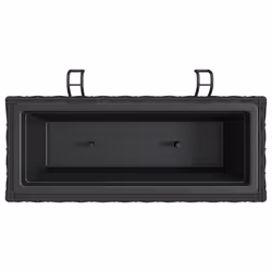 vidaXL Planters with hooks Patio Flower Pot Raised Bed 2 pcs Black Poly Rattan - Additional view 7