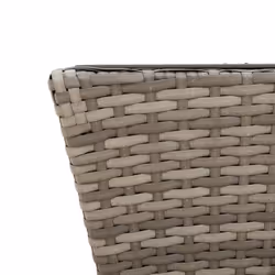 vidaXL Planters with hooks Patio Flower Pot Raised Bed 2 pcs Grey Poly Rattan - Additional view 9