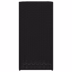vidaXL Garden Planter Outdoor Flower Pot Patio Planter Pot Black Poly Rattan - Additional view 4