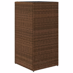 vidaXL Garden Planter Outdoor Flower Pot Patio Planter Pot Brown Poly Rattan - Additional view 6