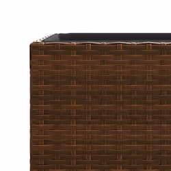 vidaXL Garden Planter Outdoor Flower Pot Patio Planter Pot Brown Poly Rattan - Additional view 8
