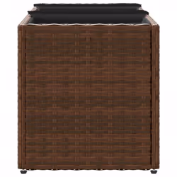 vidaXL Garden Planter with 3 Pots Flower Pot Planter Pot Brown Poly Rattan - Additional view 5