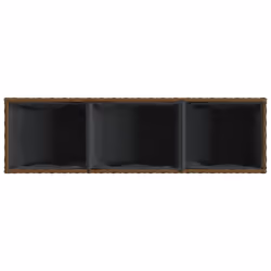vidaXL Garden Planter with 3 Pots Flower Pot Planter Pot Brown Poly Rattan - Additional view 7