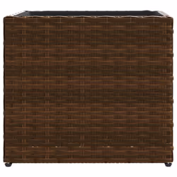 vidaXL Garden Planter Outdoor Flower Pot Patio Planter Pot Brown Poly Rattan - Additional view 4