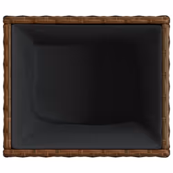 vidaXL Garden Planter Outdoor Flower Pot Patio Planter Pot Brown Poly Rattan - Additional view 7