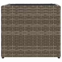 vidaXL Garden Planter Outdoor Flower Pot Patio Planter Pot Grey Poly Rattan - Additional view 4