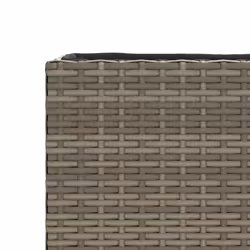 vidaXL Garden Planter Outdoor Flower Pot Patio Planter Pot Grey Poly Rattan - Additional view 9