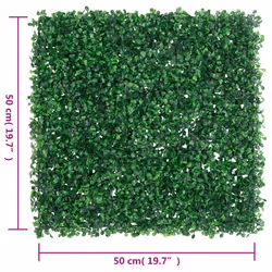 vidaXL Artificial Shrub Leaf Fence Privacy Fence ScreenÂ 6 pcs Green 50x50 cm
