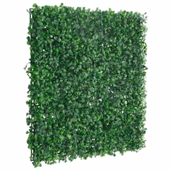 vidaXL Artificial Shrub Leaf Fence Privacy Fence ScreenÂ 24 pcs Green 50x50 cm