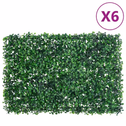 vidaXL Artificial Shrub Leaf Fence Privacy Fence Screen 6 pcs Green 40x60 cm