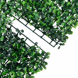 vidaXL Artificial Shrub Leaf Fence Privacy Fence ScreenÂ 24 pcs Green 40x60 cm - Additional view 4