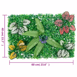vidaXL Artificial Plant Fence Garden Privacy Fence ScreenÂ 6 pcs Green 40x60 cm - Additional view 7