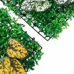 vidaXL Artificial Plant Fence Garden Privacy Fence ScreenÂ 24 pcs Green 40x60cm - Additional view 4