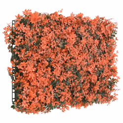 vidaXL Artificial Maple Leaf Fence Privacy ScreenÂ 24 pcs Light Red 40x60 cm