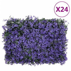 vidaXL Artificial Leaf Fence Garden Privacy Fence ScreenÂ 24 pcs Purple 40x60cm