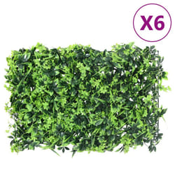 vidaXL Artificial Leaf Fence Garden Privacy Fence ScreenÂ 6 pcs Green 40x60 cm