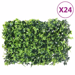 vidaXL Artificial Leaf Fence Garden Privacy Fence Screen 24 pcs Green 40x60 cm