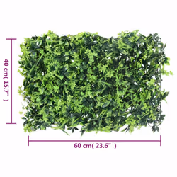 vidaXL Artificial Leaf Fence Garden Privacy Fence ScreenÂ 24 pcs Green 40x60 cm