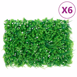 vidaXL Artificial Fern Leaf Fence Privacy Fence ScreenÂ 6 pcs Green 40x60 cm