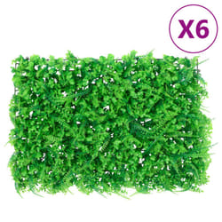 vidaXL Artificial Fern Leaf Fence Privacy Fence ScreenÂ 6 pcs Green 40x60 cm