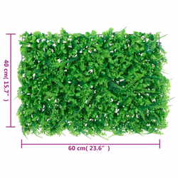 vidaXL Artificial Fern Leaf Fence Privacy Fence ScreenÂ 24 pcs Green 40x60 cm