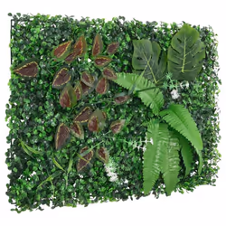 vidaXL Artificial Plant Fence Garden Privacy Fence ScreenÂ 6 pcs Green 40x60 cm