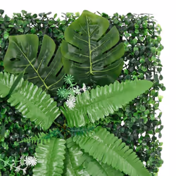 vidaXL Artificial Plant Fence Garden Privacy Fence ScreenÂ 24 pcs Green 40x60cm - Additional view 5