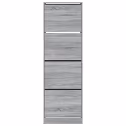 vidaXL Shoe Cabinet with 4 Flip-Drawers Shoe Storage Shelf Shoe Rack Cupboard - grey sonoma, 60 x 34 x 187.5 cm - Additional view 5