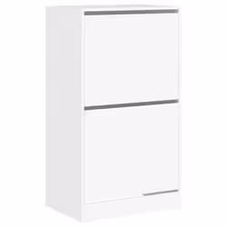 vidaXL Shoe Cabinet with 4 Flip-Drawers Shoe Storage Shelf Shoe Rack Cupboard - white, 60 x 42 x 108 cm