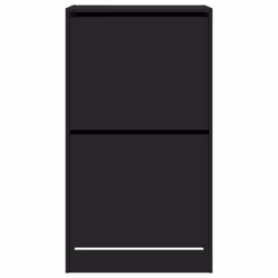 vidaXL Shoe Cabinet with 4 Flip-Drawers Shoe Storage Shelf Shoe Rack Cupboard - black, 60 x 42 x 108 cm - Additional view 5