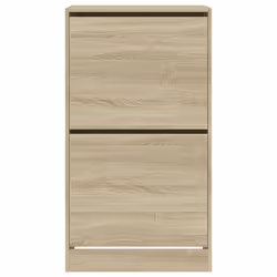 vidaXL Shoe Cabinet with 2 Flip-Drawers Shoe Storage Shelf Rack Sonoma Oak - Additional view 5