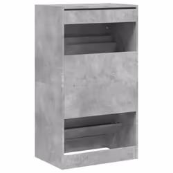 vidaXL Shoe Cabinet with 4 Flip-Drawers Shoe Storage Shelf Shoe Rack Cupboard - concrete grey, 60 x 42 x 108 cm - Additional view 7